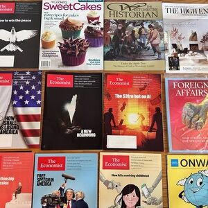 Lot Of 12 The Economist Magazines The High End Foreign Affairs Fine Cooking